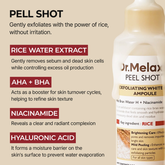 Dr. Melaxin Peel Shot 80ml – Brightening & Pore Care