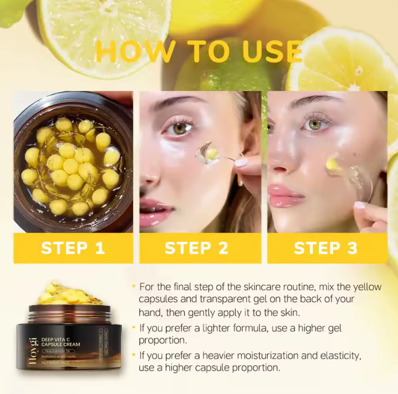 Deep Vita C Capsule Cream Face Gel Moisturizer